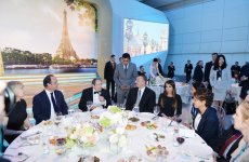 Azərbaycan Prezidenti İlham Əliyev və Fransa Prezidenti Fransua Olland birgə nahar ediblər (FOTO)