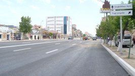 Bakının Həsən Əliyev küçəsində aparılan təmir işləri başa çatıb (FOTO)