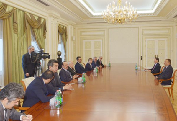 Prezident İlham Əliyev TBMM sədri Cəmil Çiçəyi qəbul edib