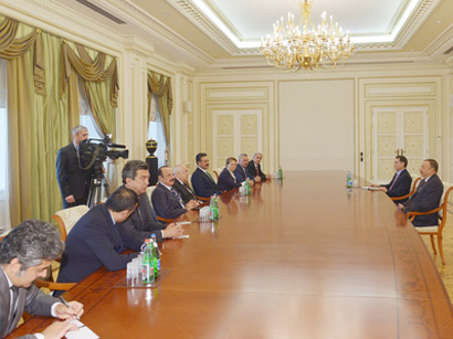 Prezident İlham Əliyev TBMM sədri Cəmil Çiçəyi qəbul edib