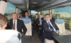 İlham Əliyev və Joze Manuel Barrozu Səngəçal neft terminalında olmuşlar (FOTO)