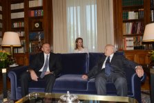 Azərbaycan Prezidenti İlham Əliyevin və Yunanıstan Prezidenti Karolos Papulyasın təkbətək görüşü olub (FOTO)