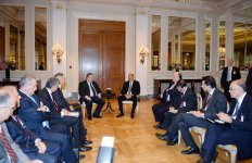 Prezident İlham Əliyev Yunanıstanın Baş nazirinin müavini, xarici işlər naziri Evangelos Venizelos ilə görüşüb (FOTO)