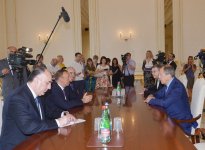 Prezident İlham Əliyev Rusiyanın xarici işlər naziri Sergey Lavrovu qəbul edib (FOTO)