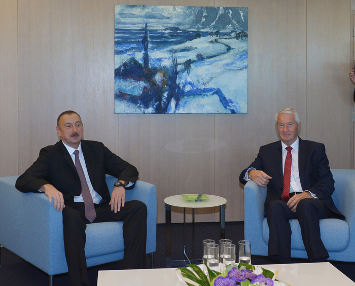 Prezident İlham Əliyev Strasburqda AŞ PA sədri, AŞ-nin katibi və İnsan Hüquqları üzrə Avropa Məhkəməsinin sədri ilə görüşüb (FOTO)