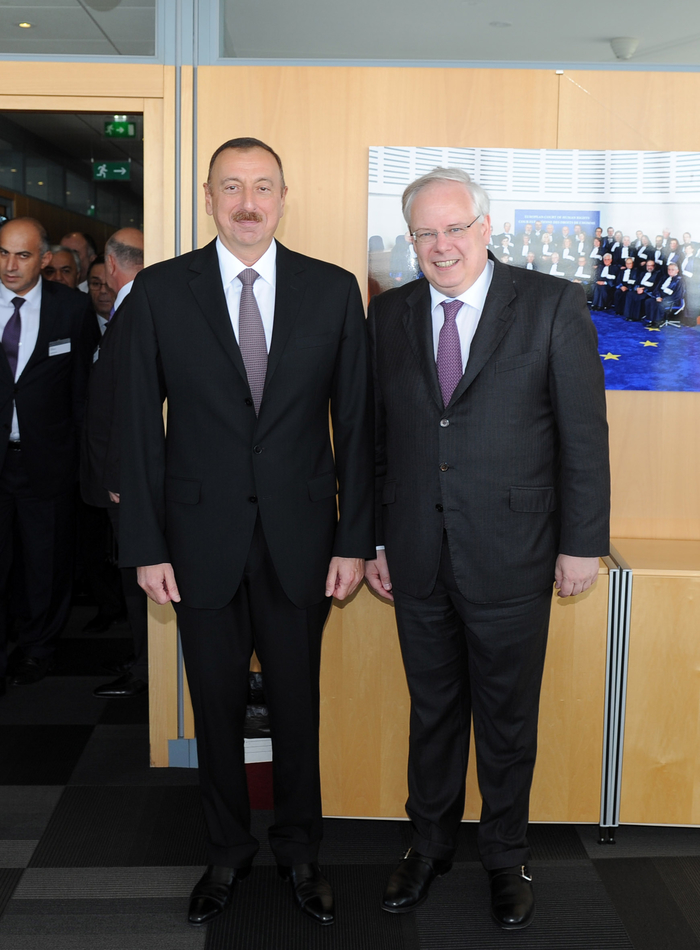 Prezident İlham Əliyev Strasburqda AŞ PA sədri, AŞ-nin katibi və İnsan Hüquqları üzrə Avropa Məhkəməsinin sədri ilə görüşüb (FOTO)