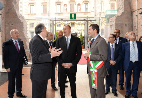 Prezident İlham Əliyev Romanın “Mercati di Traiano” muzeyində olub, burada şəhərin meri İqnatsio Marino ilə görüşüb və İtaliya jurnalistlərinə müsahibə verib (FOTO)