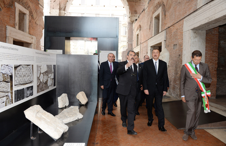 Prezident İlham Əliyev Romanın “Mercati di Traiano” muzeyində olub, burada şəhərin meri İqnatsio Marino ilə görüşüb və İtaliya jurnalistlərinə müsahibə verib (FOTO)