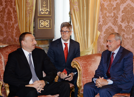 Prezident İlham Əliyev Romada İtaliya Senatının sədri Pietro Qrasso ilə görüşüb (FOTO)