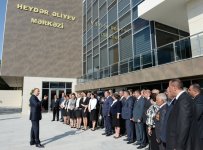 Prezident İlham Əliyev Xızıda Heydər Əliyev Mərkəzinin açılışında iştirak edib (FOTO)