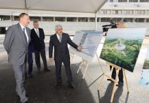 Prezident İlham Əliyev Bakı Olimpiya Stadionunda tikinti işlərinin gedişi ilə tanış olub (FOTO)