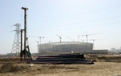 Prezident İlham Əliyev Bakı Olimpiya Stadionunda tikinti işlərinin gedişi ilə tanış olub (FOTO)