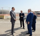 Prezident İlham Əliyev Bakı Olimpiya Stadionu ətrafında inşası davam etdirilən yol-nəqliyyat infrastrukturunun tikintisi ilə tanış olub (FOTO)