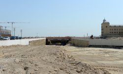 Prezident İlham Əliyev Bakı Olimpiya Stadionu ətrafında inşası davam etdirilən yol-nəqliyyat infrastrukturunun tikintisi ilə tanış olub (FOTO)
