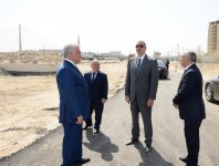 Prezident İlham Əliyev Bakı Olimpiya Stadionu ətrafında inşası davam etdirilən yol-nəqliyyat infrastrukturunun tikintisi ilə tanış olub (FOTO)