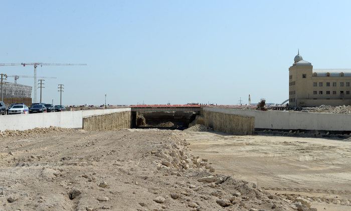 Prezident İlham Əliyev Bakı Olimpiya Stadionu ətrafında inşası davam etdirilən yol-nəqliyyat infrastrukturunun tikintisi ilə tanış olub (FOTO)