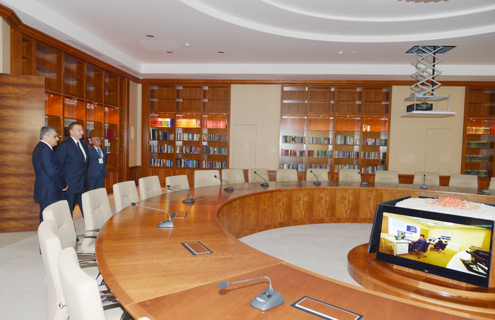Prezident İlham Əliyev Maliyyə Nazirliyinin yeni inşa edilən inzibati binası ilə tanış olub (FOTO)