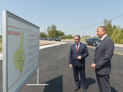 Beyləqanda Birinci Şahsevən-Əhmədli-Dünyamalılar kəndlərini birləşdirən avtomobil yolu istifadəyə verilib (FOTO)