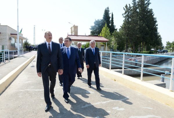 Prezident İlham Əliyev Füzulidə Mil-Muğan hidroqovşağının fəaliyyəti ilə tanış olub  (FOTO)
