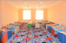 Heydər Əliyev Fondunun təşəbbüsü ilə Horadizdə inşa olunan 2 nömrəli körpələr evi-uşaq bağçasının açılışı olub (FOTO)