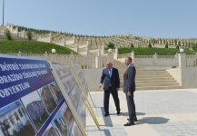 Azərbaycan Prezidenti Horadiz şəhərində Bayraq Meydanında yaradılan şəraitlə tanış olub (FOTO)