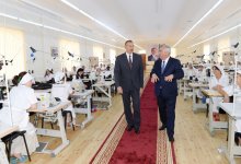 İlham Əliyev Horadiz tikiş fabrikinin açılışında iştirak edib (FOTO)