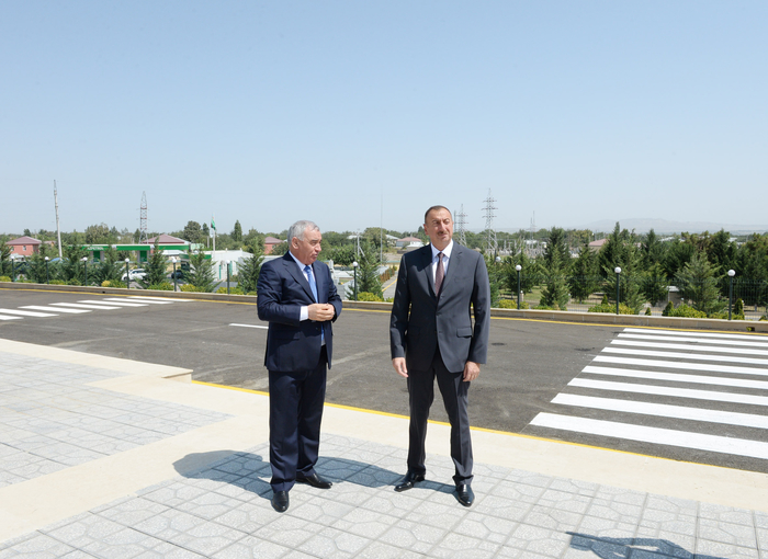 Azərbaycan Prezidenti Horadiz şəhərində Bayraq Meydanında yaradılan şəraitlə tanış olub (FOTO)