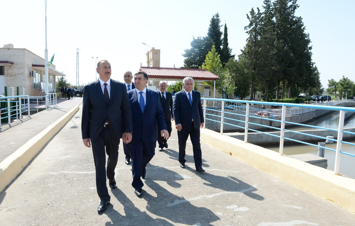 Prezident İlham Əliyev Füzulidə Mil-Muğan hidroqovşağının fəaliyyəti ilə tanış olub  (FOTO)