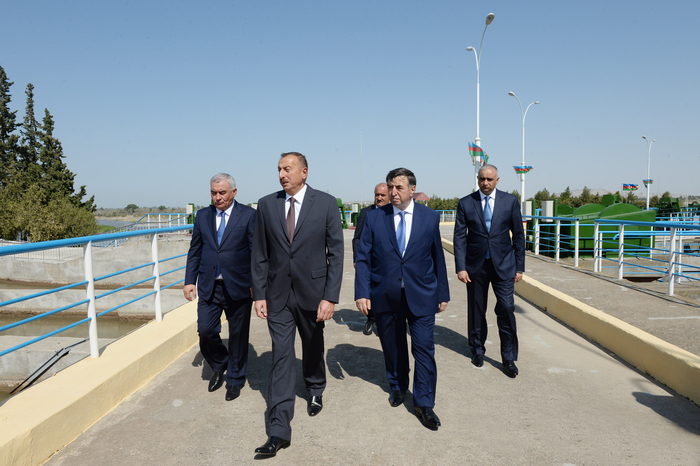 Prezident İlham Əliyev Füzulidə Mil-Muğan hidroqovşağının fəaliyyəti ilə tanış olub  (FOTO)