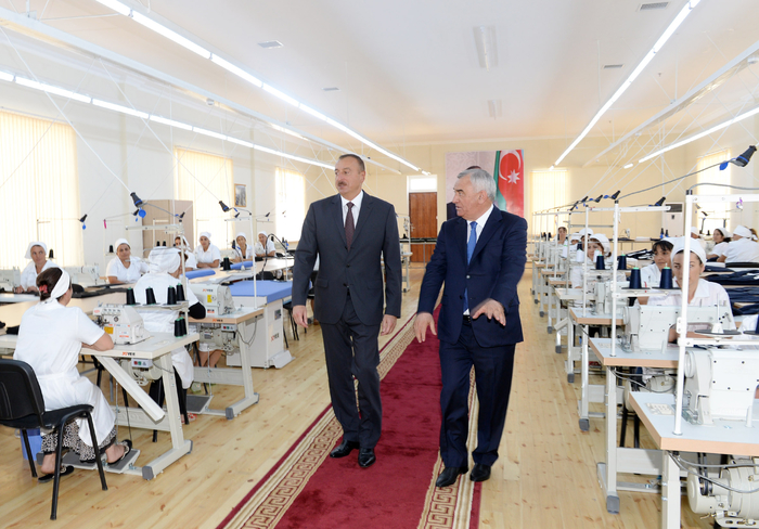 İlham Əliyev Horadiz tikiş fabrikinin açılışında iştirak edib (FOTO)