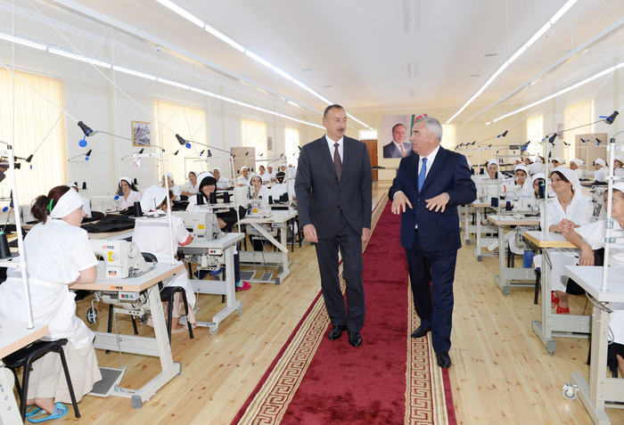 İlham Əliyev Horadiz tikiş fabrikinin açılışında iştirak edib (FOTO)