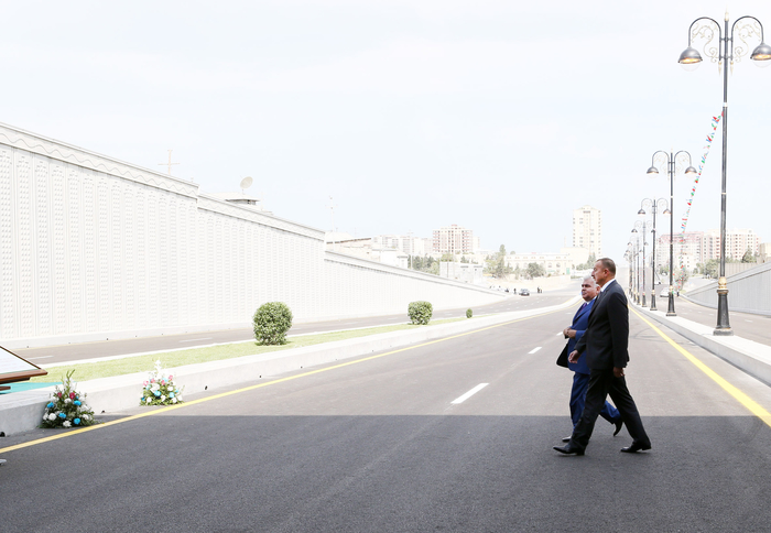 Prezident İlham Əliyev Bakıda növbəti yol qovşağının açılışında iştirak edib (FOTO)