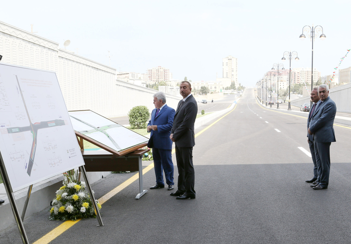 Prezident İlham Əliyev Bakıda növbəti yol qovşağının açılışında iştirak edib (FOTO)