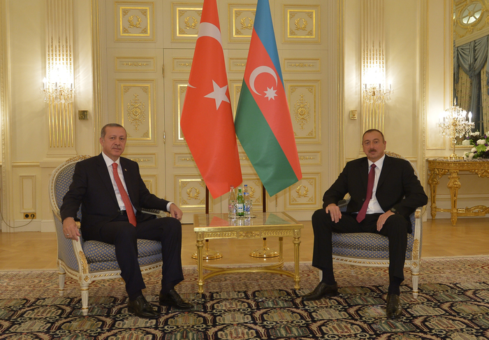 Azərbaycan Prezidenti İlham Əliyevin və Türkiyə Prezidenti Rəcəb Tayyib Ərdoğanın təkbətək görüşü olub (FOTO)