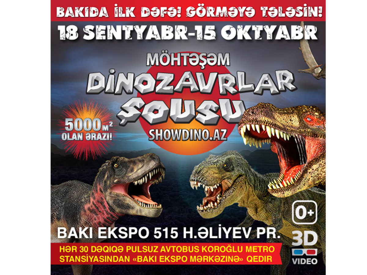 Dinozavrlar Şousunun açılışına 10 gün qalır!