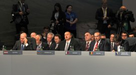 Prezident İlham Əliyev Uelsdə NATO-nun sammitində çıxış edib (FOTO)
