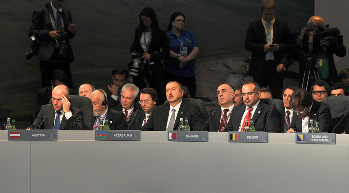 Prezident İlham Əliyev Uelsdə NATO-nun sammitində çıxış edib (FOTO)