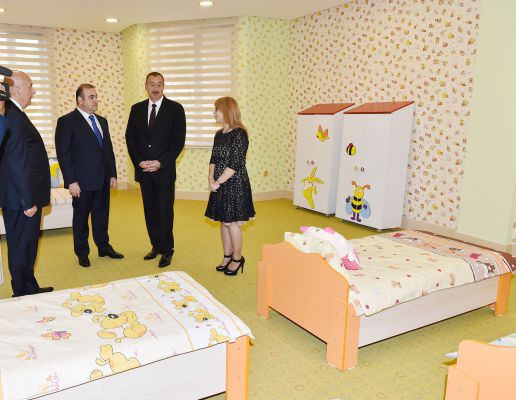 Prezident İlham Əliyev İsmayıllıda körpələr evi-uşaq bağçasının açılışında iştirak edib (FOTO)