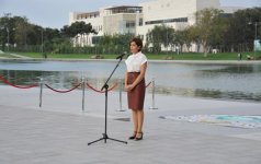 Leyla Əliyeva Dədə Qorqud parkında 3D qraffiti layihəsinin açılışında iştirak edib (FOTO)