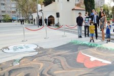 Leyla Əliyeva Dədə Qorqud parkında 3D qraffiti layihəsinin açılışında iştirak edib (FOTO)