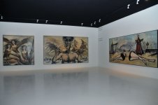 Leyla Əliyeva Bakıda məşhur fransız rəssamı Bernar Buffenin fərdi sərgisinin açılış mərasimində iştirak edib (FOTO)