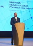 Prezident İlham Əliyev və xanımı IV Bakı Beynəlxalq Humanitar Forumunun açılış mərasimində iştirak ediblər (FOTO)