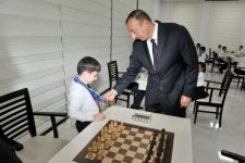 Prezident İlham Əliyev Xırdalanda şahmat məktəbinin açılışında iştirak edib (FOTO)