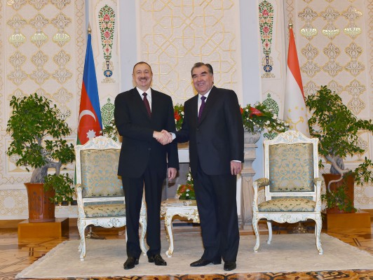 Azərbaycan və Tacikistan prezidentləri arasında təkbətək görüş olub (FOTO)
