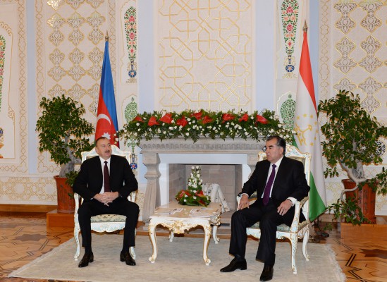 Azərbaycan və Tacikistan prezidentləri arasında təkbətək görüş olub (FOTO)