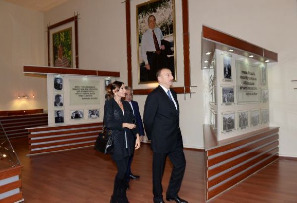 İlham Əliyev və xanımı Daşkəsəndə Heydər Əliyev Mərkəzinin açılışında iştirak ediblər (FOTO)