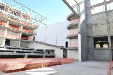 İlham Əliyev və xanımı Gəncə Dövlət Filarmoniyasının binasında tikinti işlərinin gedişi ilə tanış olublar (FOTO)