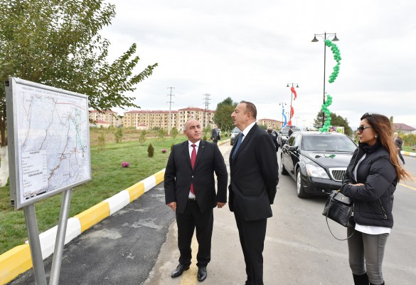 Goranboy-Yuxarı Ağcakənd avtomobil yolunun açılışı olub (FOTO)