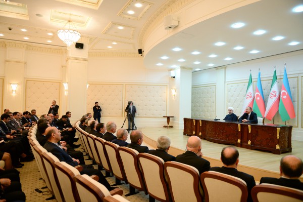 Azərbaycan-İran sənədlərinin imzalanma mərasimi olub (FOTO)