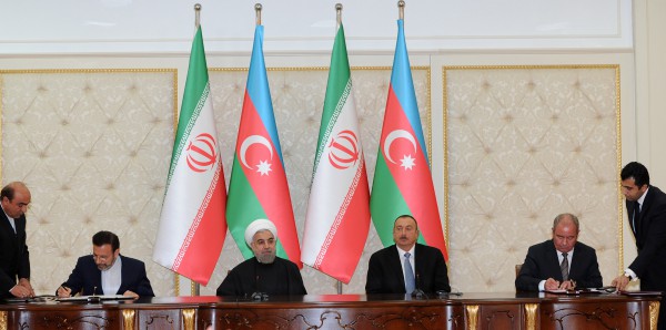 Azərbaycan-İran sənədlərinin imzalanma mərasimi olub (FOTO)